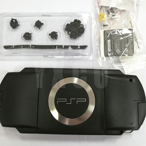 Black color replacement full housing shell cover case with buttons kit for PSP1000 PSP 1000 Game Console Repair Parts