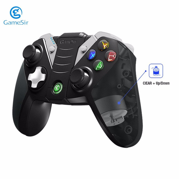 Freeshipping GameSir Wireless Bluetooth Controller Bluetooth Gamepad With Phone Holder For Android TV BOX Phone Tablet For PC VR Games