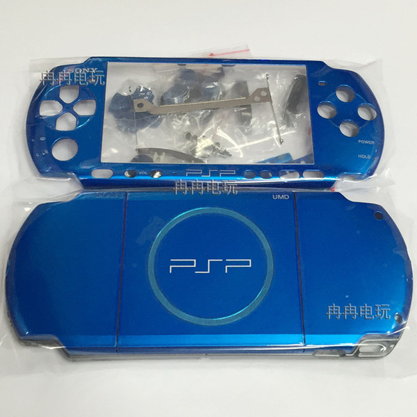 New Version for PSP3000 PSP 3000 Game Console replacement full blue color housing shell cover case with button kit free shipping