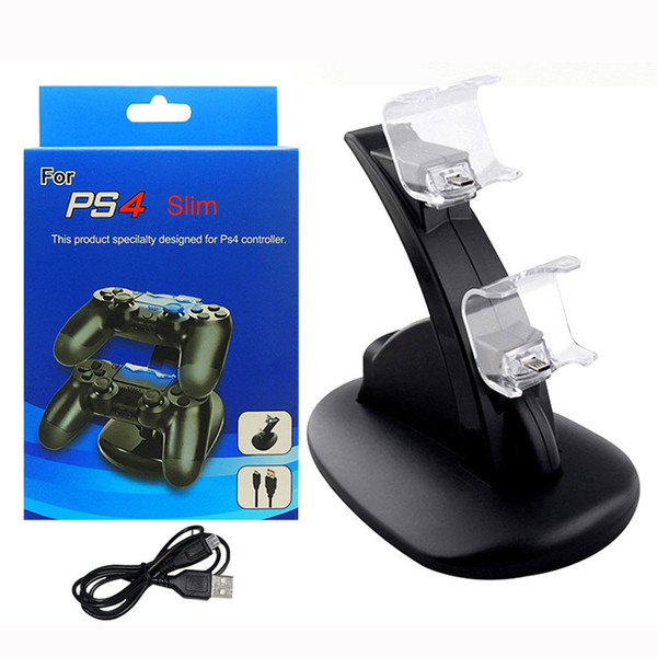 Dock Station Stand Dual Controllers for Sony PlayStation 4 PS4 PS 4 Controller Game Gaming Wireless Controller