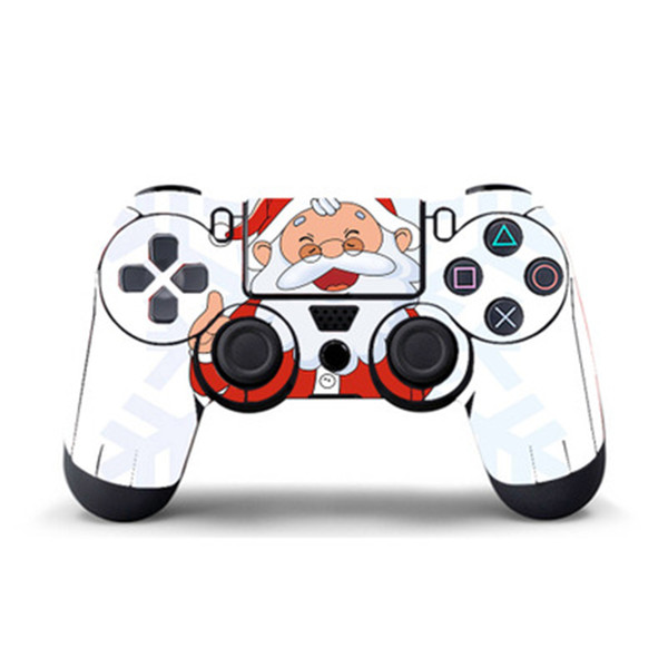 Delicate Santa Claus Game Sticker Vinyl For PS4 Controller Decal Skins PS4 Gamepad Cover For PS4 PVC Protector Skin Cool For Controllers