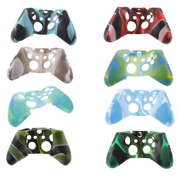 For Xone Soft Silicone Flexible Camouflage Rubber Skin Case Cover For Xbox One Slim Controller Grip Cover