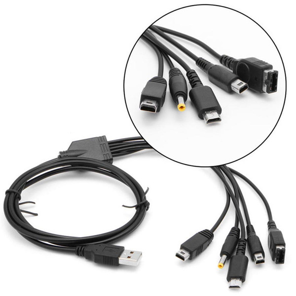 5 in1 USB Charger Charging Leads Cables Cords for Nintendo NDSL / NDS NDSI XL 3DS / PSP / WII U GBA SP