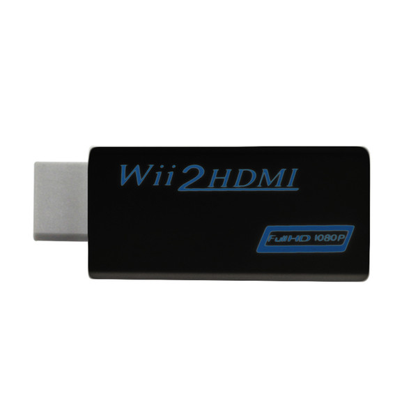 WII TO HDMI, WII 2 HDMI Converter support 720P & 1080P HD Output Upscaling Adapter, black