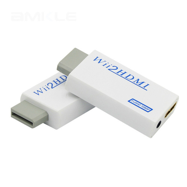 Amkle Wii to HDMI Adapter Converter Support FullHD 720P 1080P 3.5mm Audio Wii2HDMI Adapter for HDTV