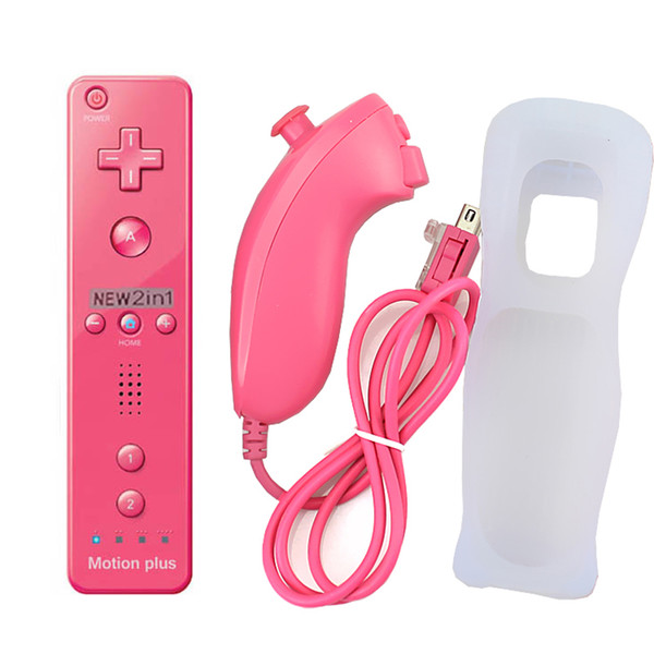 Remote game handle Controller Gamepad for Wii with Wrist Strap with motion plus box 3 in 1 joystick for tv play computer 01