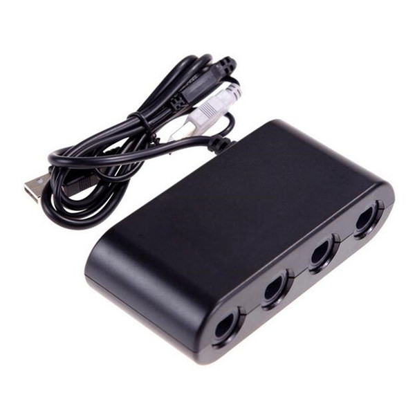 4 Ports GameCube Controller Adapter for Wii U PC USB Switch Game Converter with retail package