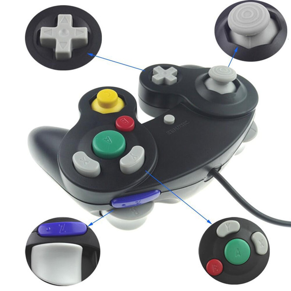 Bulk Price Top NGC Wired Game Controller Gamepad for Nintendo NGC Gaming Console Gamecube Turbo DualShock Wii U Extension Cable without Box