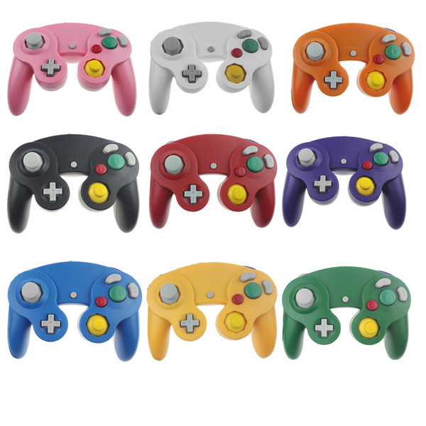 10 colors NGC Wired Game Controller Gamepad for Nintendo NGC Gaming Console Gamecube Turbo DualShock Wii U Extension Cable without Box