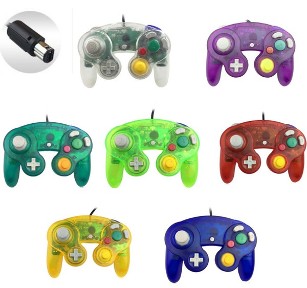 NGC Wired Game Controller Gamepad for NGC Gaming Console Gamecube Turbo DualShock Wii U Extension Cable Transparent Color DHLfree