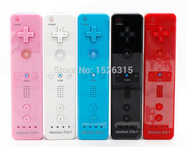 2 in 1 Built in Motion Plus Remote and Nunchuck for Nintendo Wii Controller With MP Free Shipping