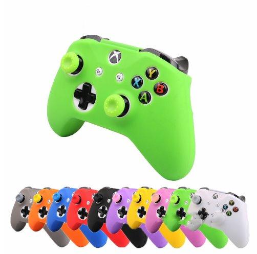 NEW 18 Colors for XBox One Controller Silicone Skin Case + Analog Thumb Stick Grip Cap for X Box One 1 X S Joystick