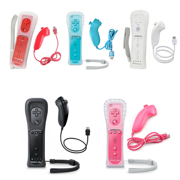 Remote game handle Controller Gamepad for Wii with Wrist Strap with motion plus box 3 in 1 joystick for tv play computer