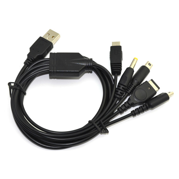 20 Pieces /LOT 5in1 USB Charging Cable Charger for PSP/ Nintendo/ WII U/ GBA SP/ 3DS NDSL XL DSI