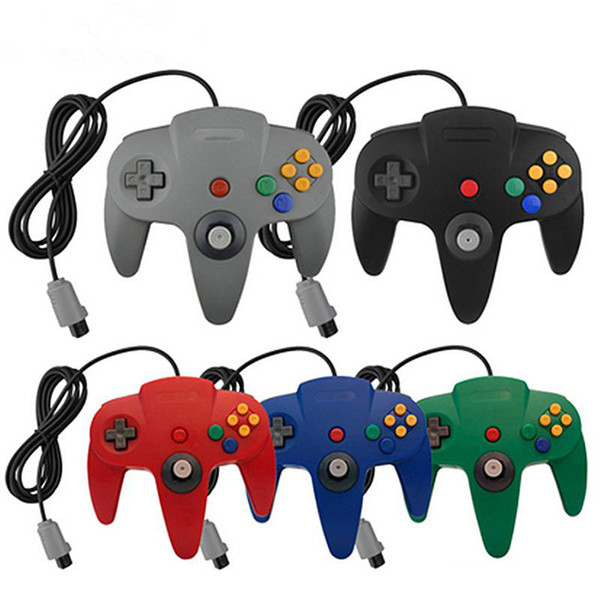 5 color mat lever handle controller for nintendo games long since 64 N64 games console cable system