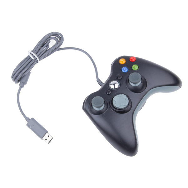 New Black White USB Wired Gamepad Controller For MICROSOFT Xbox 360 & Slim PC Windows Free Shipping