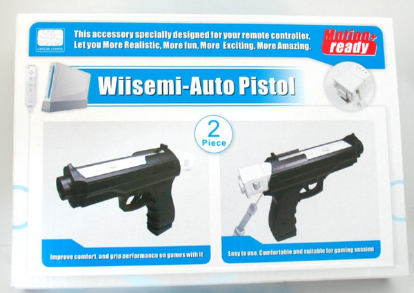 2 Pcs Pistol Shooting Light Gun Sport Video For Wii Remote Controller Game Without Remote & Nunchuck