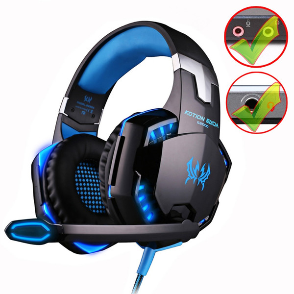 KOTION EACH G9000 Gaming Headset Deep Bass Stereo Computer Game Headphones with microphone LED Light PC professional Gamer