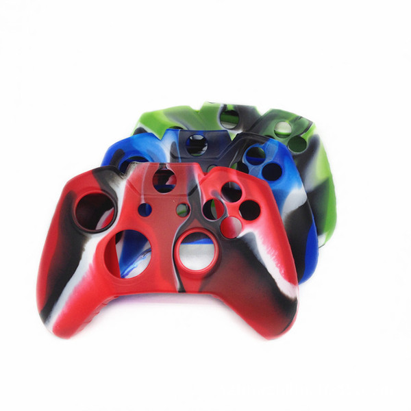 Camouflage Soft Silicone Rubber Case Cover For Sony Play Station Dualshock 4 PS4 FOR XBOX ONE 10PCS/LOT