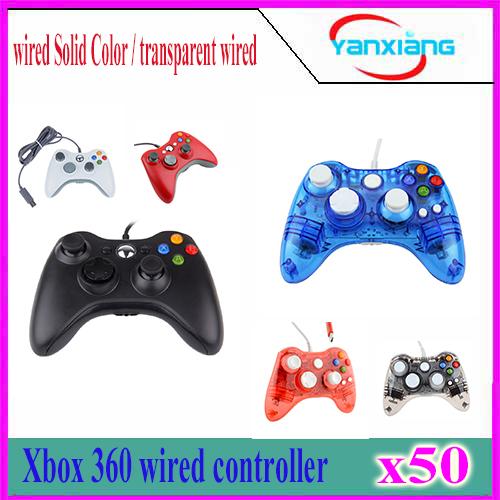 50pcs New Black White USB Wired Gamepad Controller For MICROSOFT Xbox 360 & Slim PC