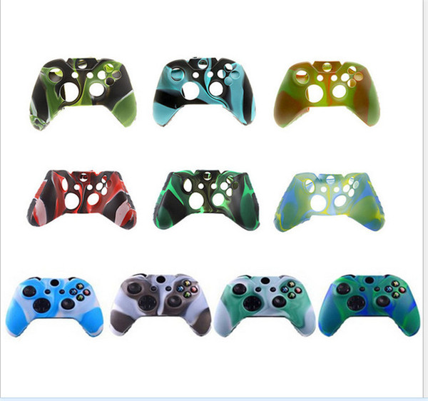 For Xone Soft Silicone Flexible Camouflage Rubber Skin Case Cover For Xbox One Slim Controller Grip Covers