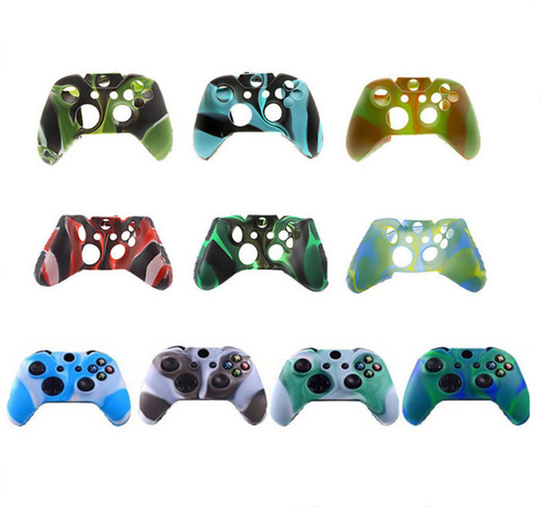 For Xone Soft Silicone Flexible Camouflage Rubber Skin Case Cover For Xbox One Slim Controller Grip Cover