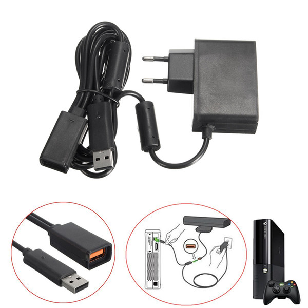 AC 100V-240V Kinect Power Supply EU US UK AU Plug Adapter USB Charging Charger For Microsoft For Xbox 360 Kinect Sensor