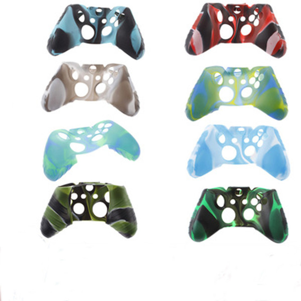 For Xone Soft Silicone Flexible Camouflage Rubber Skin Case Cover For Xbox One Slim Controller Grip Cover OTH902