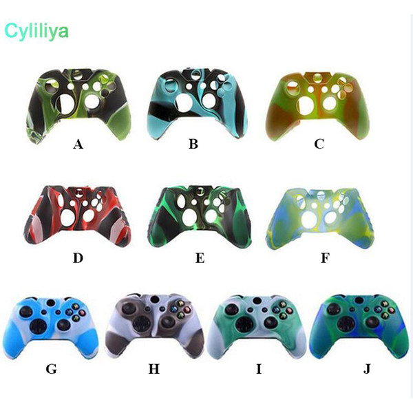 New For Xone Soft Silicone Flexible Camouflage Rubber Skin Case Cover For Xbox One Slim Controller Grip Cover