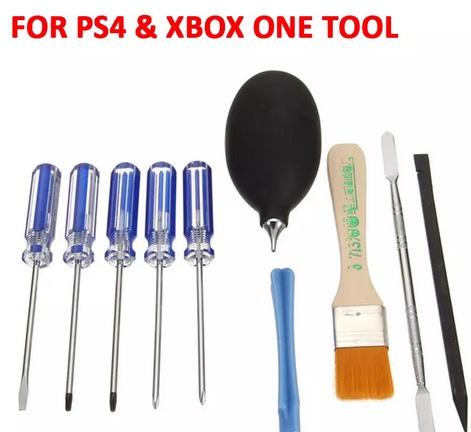 PS4 XBOX1 Repair Tools Console Case Open Tool Kits with Repair Screwdriver + Pry Tool for PS4 Controller