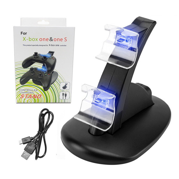 Dual Game Controllers Charging Dock Stand Station for Xbox One Xbox Ones Game Gaming Wireless Controller Console