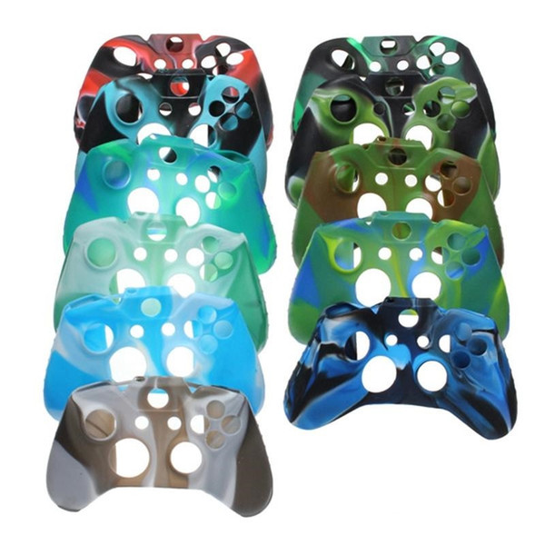 For Xone Soft Silicone Flexible Camouflage Rubber Skin Case Cover For Xbox One Slim Controller Grip Cover