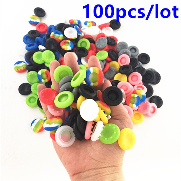 100pcs Silicone Cap Thumbstick Thumb Stick Guards Cover Case Skin Joystick Grip For PS4 Xbox one 360 Controller PS4 Pro Slim