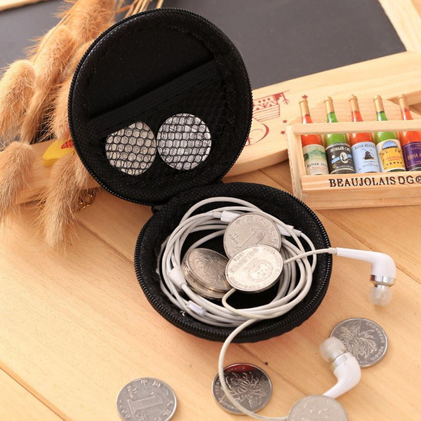 500pcs Colorful Portable Earphone Wire Storage Pouch Bag Soft Headset Earbuds Box SD Card Box for Earphone TF Cards Box