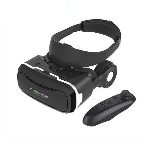 2017 VR Shinecon 4.0 Virtual Reality 3D Glasses Headset VRBOX +Headphone Stereo/Mic/Control Button for 4.7-6.0 Inch Mobile Smartphone