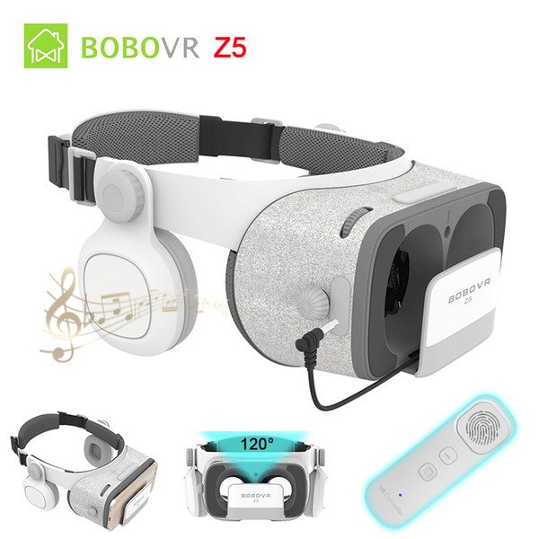 BOBOVR Z5 Daydream Stereo 3D Glasses VR Cardboard Helmet Virtual Reality Phone Headset Box for 4.7-6.2'+ Gyro VR Controller