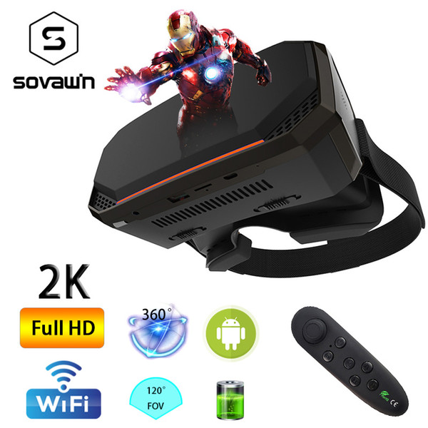 Wi-Fi 2K HDMI All in One 360 Degree Virtual Reality Glasses Immersive VR Headset 3D Android Cardboard with Controller 2GB/16GB