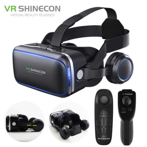 Shinecon 6.0 Virtual Reality BOX Smartphone 3D Glasses VR Headset Stereo Helmet VR Headset with Remote Control for IOS Android