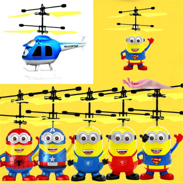 Led toy RC Helicopter Flying Induction LED Noctilucent Ball Quadcopter Drone Sensor Up grade infrared Induction flying Children Toys