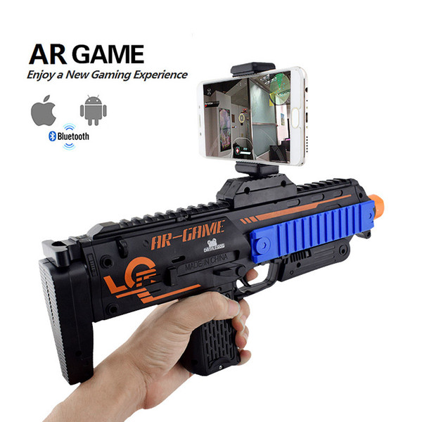 2017 Newest VR AR Game Gun Cell Phone Stand Holder Portable Wood AR Toy Game Gun with 3D AR Games for iPhone Android Smart Phone