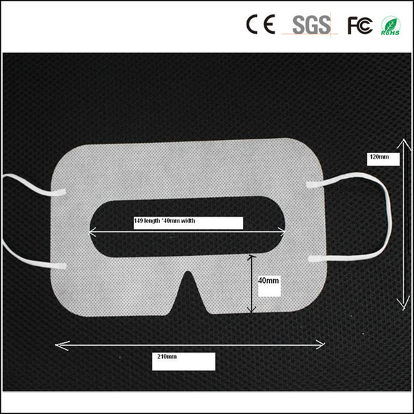 100pcs Protective Hygiene VR Eye Mask Black Disposable Eyemask Nonwoven mask pad for 3D VR Glasses