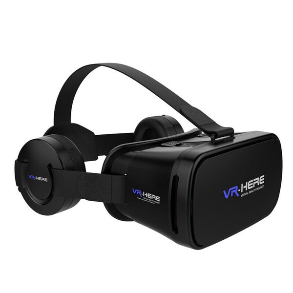 VR HERE 3D VR Glasses Virtual Reality Glasses Head Mount Helmet Box with HIFI Headphone Headset For 4.7-6.0 inch Phone