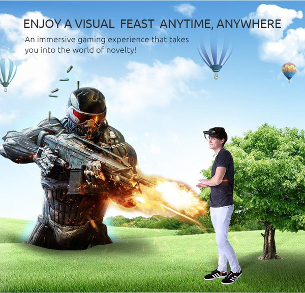 2019 New Design Smart AR Glasses 3D Video Virtual Reality VR Glasses AR Headset for 3D Videos and 3D Games