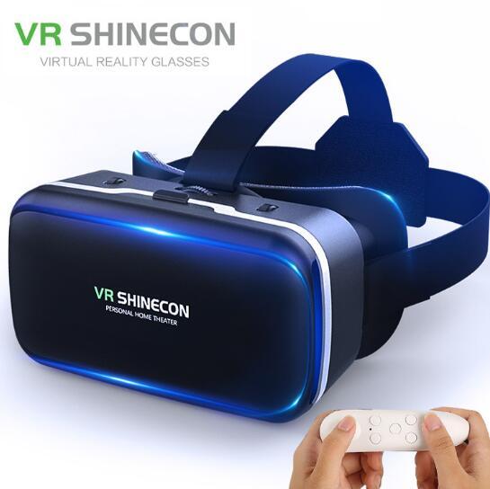 Authentic Shinecon 6.0 Pro VR Headset Stereo Virtual Reality Smartphone 3D Glasses Google BOX VR Headset with Remote Controller for Android