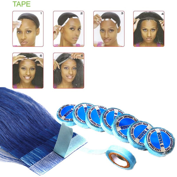 1pcs finest quality Lace wig glue tape for hair extension double sider glue tape Free shipping human hair with supertape