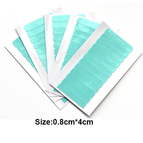 60tabs/lot Double Side Super Hair Tape Adhesive For Remy Human Skin Weft Lace Wig Hair Extension Styling Tools 5sheet 4*0.8cm