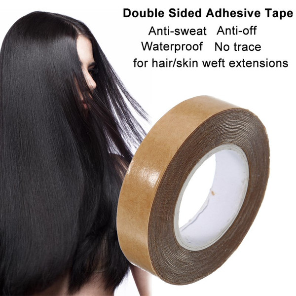 1PCS 1cm*3 yard Double Sided Toupee Adhesive Tape Waterproof Traceless Super Glue Tapes For Skin Weft Wig Human Hair Extension