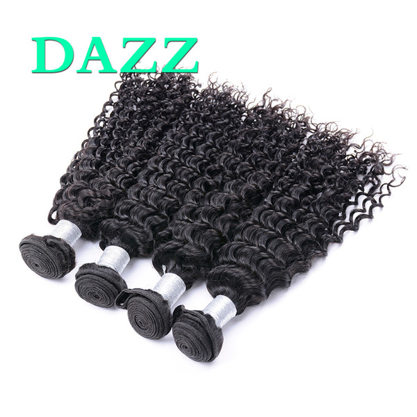 DAZZ Deep Wave Hair 4 Bundles Deals Remy Brazilian Deep Curly Raw Natural Brazilian Virgin Hair Weave Wet And Wavy Human Hair Extension