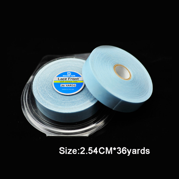 36 YardsX2.54CMSuper DoubleSided Adhesives Blue Lace Front Support Tape Length33M For Tape Hair/Skin Weft Hair/Lace Wigs/Toupee