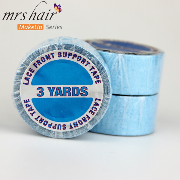 mrshair 3 yards 2cm width Blue super tape roll lace front support for wig toupee double side tape piece for tape hair extension